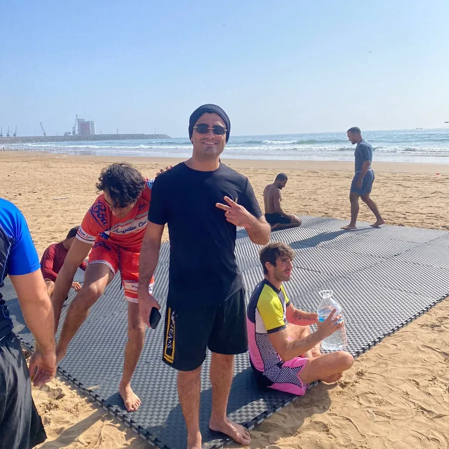 Macro-led breakfast before surf and BJJ at MatnWave cohort week, Morocco