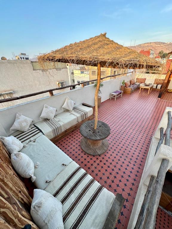 Terrace at the MatnWave premium hostel